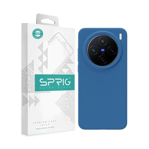 Image of SPRIG Compatible with Vivo X200 5G Premium SilkTone Back Cover Drop Tested Shock Proof Mobile Case for Men, Women, Boys and Girls with Camera Protection (Navy Blue)