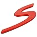 Price comparison product image Zorratin Red"S" S Letter Rear Trunk Boot Lid Hatch Tailgate Emblem Badge for Porsche 911 Carrera 991 Panamera Boxster Macan Cayenne Turbo 2011+ 2012 2013 2015 2017 2018