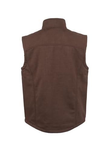 STS Ranchwear Mens Weston Chocolate Poly/Spandex Softshell Vest2