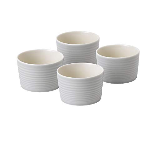 Royal Doulton Gordon Ramsay Maze Ramekin Set of 4 Light Grey, Porcelain, 10cm
