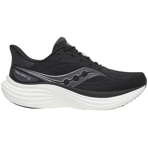 Saucony Men's Triumph 24 Road Running Shoe, Black/Silver, 11 Wide by Saucony - Used condition - Image 2