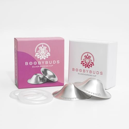 Image of The Original Silver Nursing Cups for Breastfeeding Mothers - 999 Silver Breastfeeding Cups & Nipple Covers - Universal Fit - Nickel Free