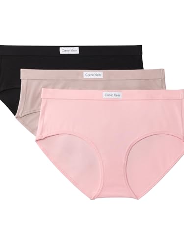 Calvin Klein Comfort Logo Cotton Stretch Modern Brief Panties, 3 Pack
