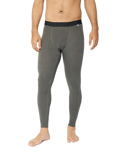 La Mejor Selección de Pantalones térmicos para Hombre los mejores 5. 49 DANISH ENDURANCE Pantalones Térmicos de Lana Merino para Hombre, Capa Base para Frío, con o Sin Bragueta, Gris Oscuro, M