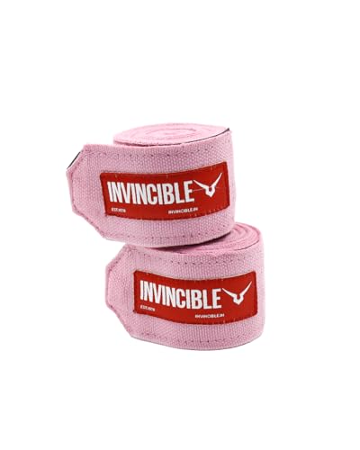 Image of Invincible Mexican Style Semi-Stretch Hand Wraps (Pink, 2.5 Meter)