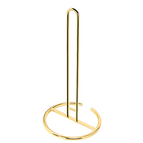 NearMoon Soporte para toallas de papel, dispensador resistente de papel de cocina, todo metal, estándar o tamaño Jumbo, para encimera de cocina, granja, sala de estar (dorado) Cover