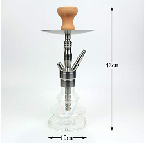 Mr. Hao 1 Schlauch Wasserpfeife Chicha Komplett Set - Mini Shisha Acryl Vase – Bild 7