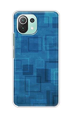 Image of Printed Hard Back Cover Case for Mi 11 Lite | Mi 11 Lite NE 5G Back Cover (Plain Azure Blue) -1302