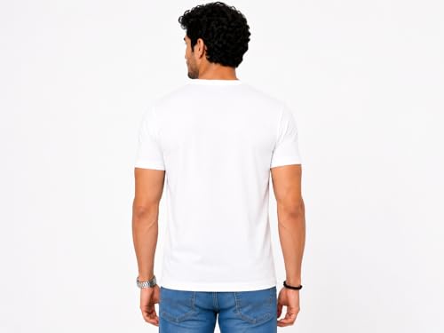 Image of LAZYCHUNKS Men's Modern Henley Neck T-Shirt | Premium Cotton Half Sleeve Casual Tee | Breathable Everyday Wear for Work, Travel, Weekend & Outdoor Activities