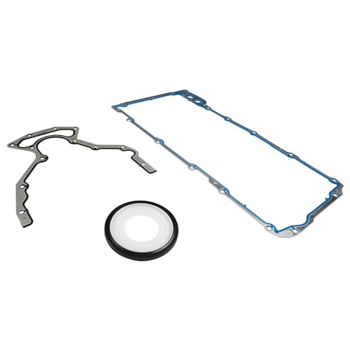 Image of Oil Pan Gasket with Rear Main Seal Set Compatible with GM Chevy GMC Buick Silverado 2500 V8 5.3 5.7 6.0 LS1 LS2 LS3 LM7 LQ4 BS40640 OS30693R 12612350