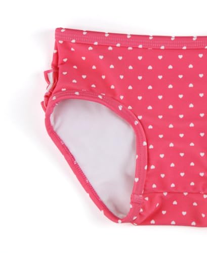 Image of RuffleButts Girls UPF50+ Sun Protection One Shoulder Ruffle Tankini Two Piece Swimsuit