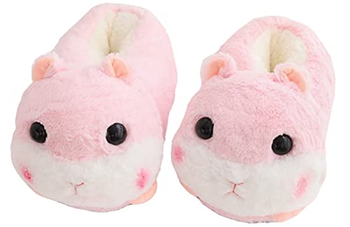 Schwein Tiger Hausschuhe Lustige Tier hausschuhe Damen Winter Heim Hausschuhe Hausschuhe Herren Plüsch warme Hausschuhe komfortabel Cartoon Erwachsene Baumwoll schuhe (35/43, Hamster2, numeric_35) Cover