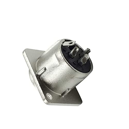 Gdqlcnxb Xlr Female Jack 3 Pin Panel Mount Jacks, Xlr Female Socket Audio Speaker Microphone Connector 4Pcs,Silver Metal Housing #TOP5