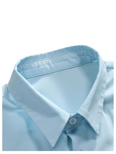 Floerns Men's 2 Piece Outfit Short Sleeve Shirt Blouse and Drawstring Shorts Set4