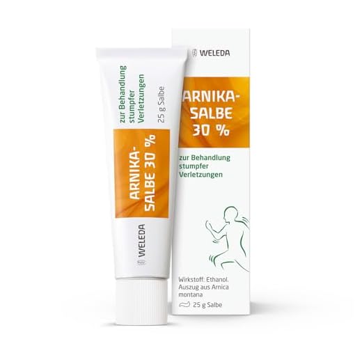 WELEDA Arnika-Salbe 30% - Arnika Salbe hochkonzentriert - Schmerzsalbe extra stark entzündungshemmend - Zur Behandlung stumpfer Verletzungen - Bei Knie-, Rücken- und Gelenkschmerzen - 25g