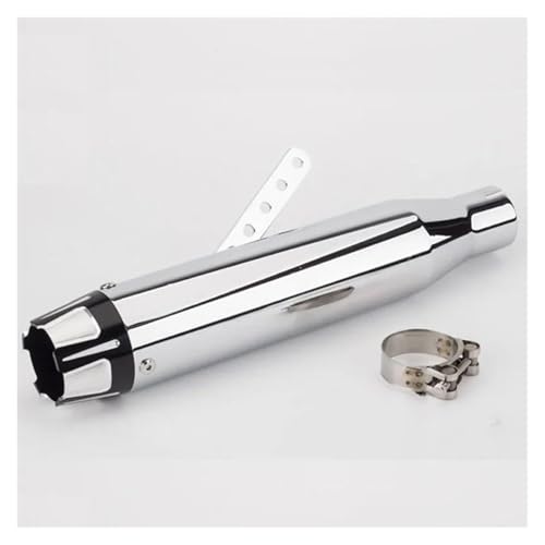 GTGJFJKW Silenziatore Marmitta per Harley per Davidson per Iron 883 W800 XV950R Tubo di Scarico per Moto da Cross 51mm Marmitta Universale di Scarico(A2)