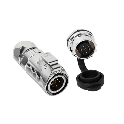 ZBLZGP LP16 - Conector de metal blindado de 7 pines, protección EMI/RFI de 16 mm, para sensores de precisión, equipos militares y aeroespaciales