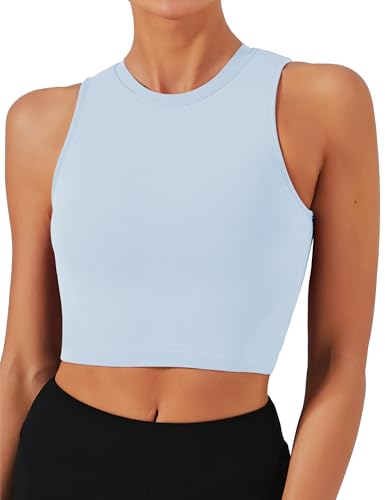 Image of Natural Feelings Nudi Sports Bras for Women Removable Padded Yoga Tank Tops Sleeveless Fitness Workout Crop Tops
