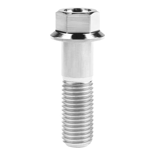 Image of Titanium Bolt M12 30 35 40 45 50 55 60 65 70 75 80 85 90mm Hex Small Flange Head for Motorcycle Car Modification Pack of 4 (M12x40mm Pitch 1.25, Silver)