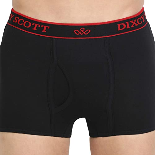 Image of Dixcy Scott Originals Men's Long Cross Trunk Comfort Fit Solid Innerwear Outer Elastic with Spandex(Short Navy /Coffee Brown /Black - Pack of 3 )-80