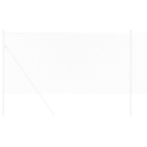 vidaXL Kettenzaun Silber 25 x 1,2 m Verzinkter Stahl, Garten und Terrasse, robuste UV-best&auml;ndige Materialien, Au&szlig;enzaun, sch&uuml;tzende Grenze f&uuml;r Gewerbe
