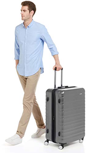 Image of Amazonbasics Premium Polycarbonate Hardside Spinner Luggage With Built-In Tsa Lock - 2-Piece Set (21 inch, 30 inch), Grey