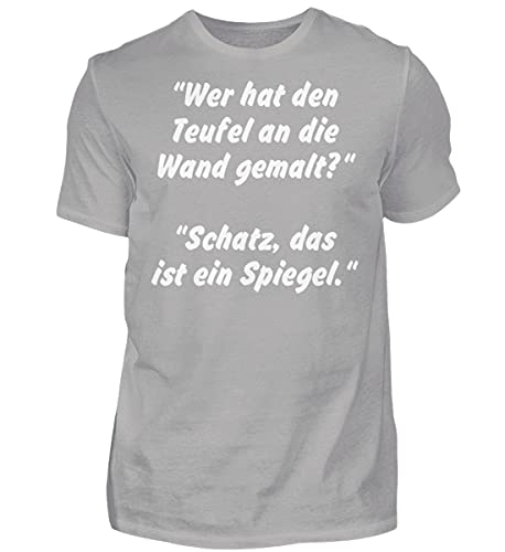T-Shirt Qui a Le Diable au Mur Teufelskerl Haut de Gamme Gris XXXL