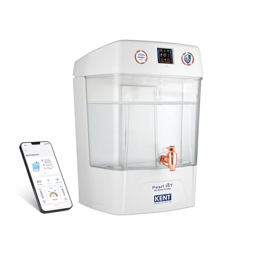 Image of KENT Pearl IoT RO Water Purifier| 4 Years Free Service* | RO+UV+UF+Alk+Cu+TDS Control | IoT Enabled | Fully Automatic On & OFF Operation |11L Detchable Tank| Ideal For Borewell /Tanker /Municipal Water