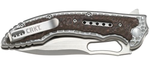image for CRKT Fossil Folding Pocket Knife: Stainless Steel Plain Edge EDC Folde