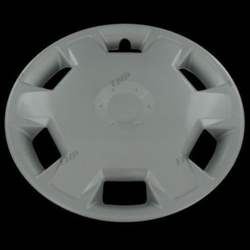 New Wheel Covers Hubcaps Replacements Fits 2007-2009 Nissan Versa / 2009-2014 Cube; 15 Inch; 6 Hole; Silver Color; Plastic; Standard Leg; (4 Pieces)
