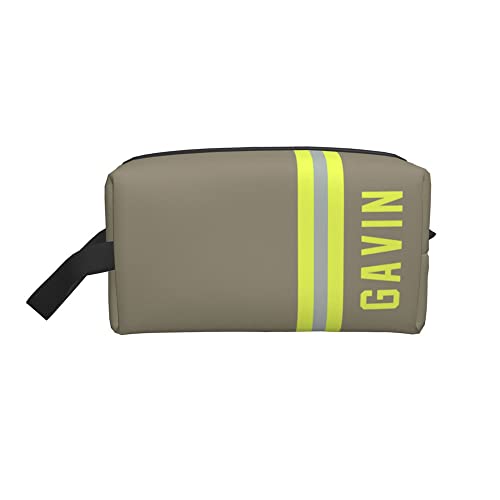 Personalized Firefighter TAN Toiletry Bag Portable Travel Toiletry Organizer Dopp Kit for Men