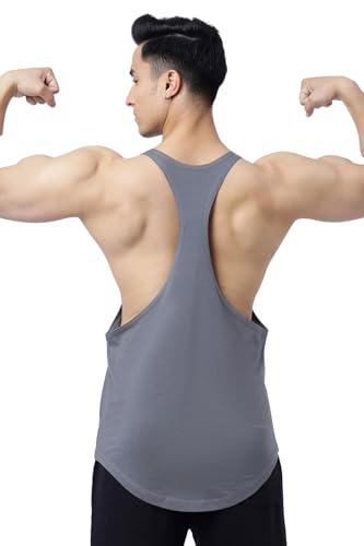 Image of FUAARK Men's Super Combed Cotton Tank Tops Gym Bodybuilding Vest Fitness Workout Sleeveless Stringers
