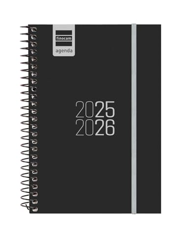 Finocam - Agenda Espir Curso 2025 2026 Semana Vista Horizontal Septiembre 2025- Agosto 2026 (12 meses) Negro Catalán