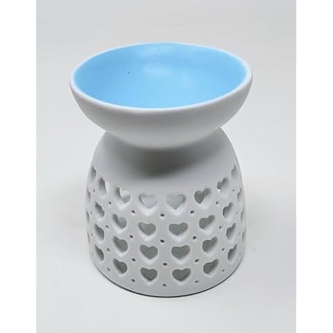 JRose Collections Heart Designed Wax Melt/Oil Burner Ceramic Aromatherapy Diffusers Perfect Cover