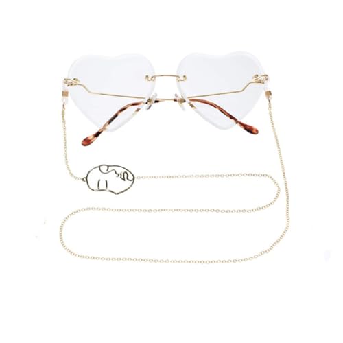 AOOLIA Silver/Gold Eyeglasses Simple Chain Fashion Glasses Eyewear Lanyard Chain Face Mask Holder Elegant Sunglasses Strap Chains for Women Girls (Trendy)