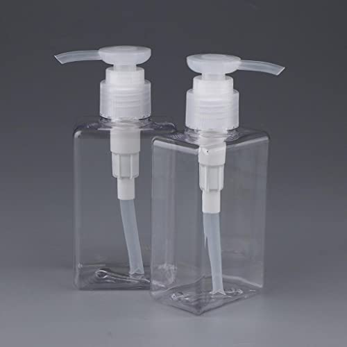 harayaa 2 garrafas vazias de 150 ml com bomba, recipiente recarregável translúcido