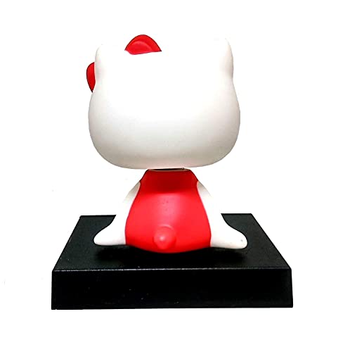 Image of AUGEN Super Hero Hello Kitty Red Action Figure Limited Edition Bobblehead with Mobile Holder for Car Dashboard, Office Desk & Study Table (Pack of 1)