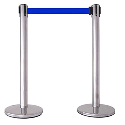 FlexiBarrier Lot de 2 barrières de contrôle de foule rétractables - Barrière de file d'attente - Barrière de sécurité