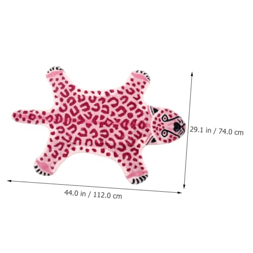 Tapis de sol jeune lion rose lavable main en polyester résistant - 3