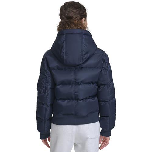 Stay Cozy and Chic: Champion Women’s Quilted Snorkel Puffer in Navy, Small - Image 4