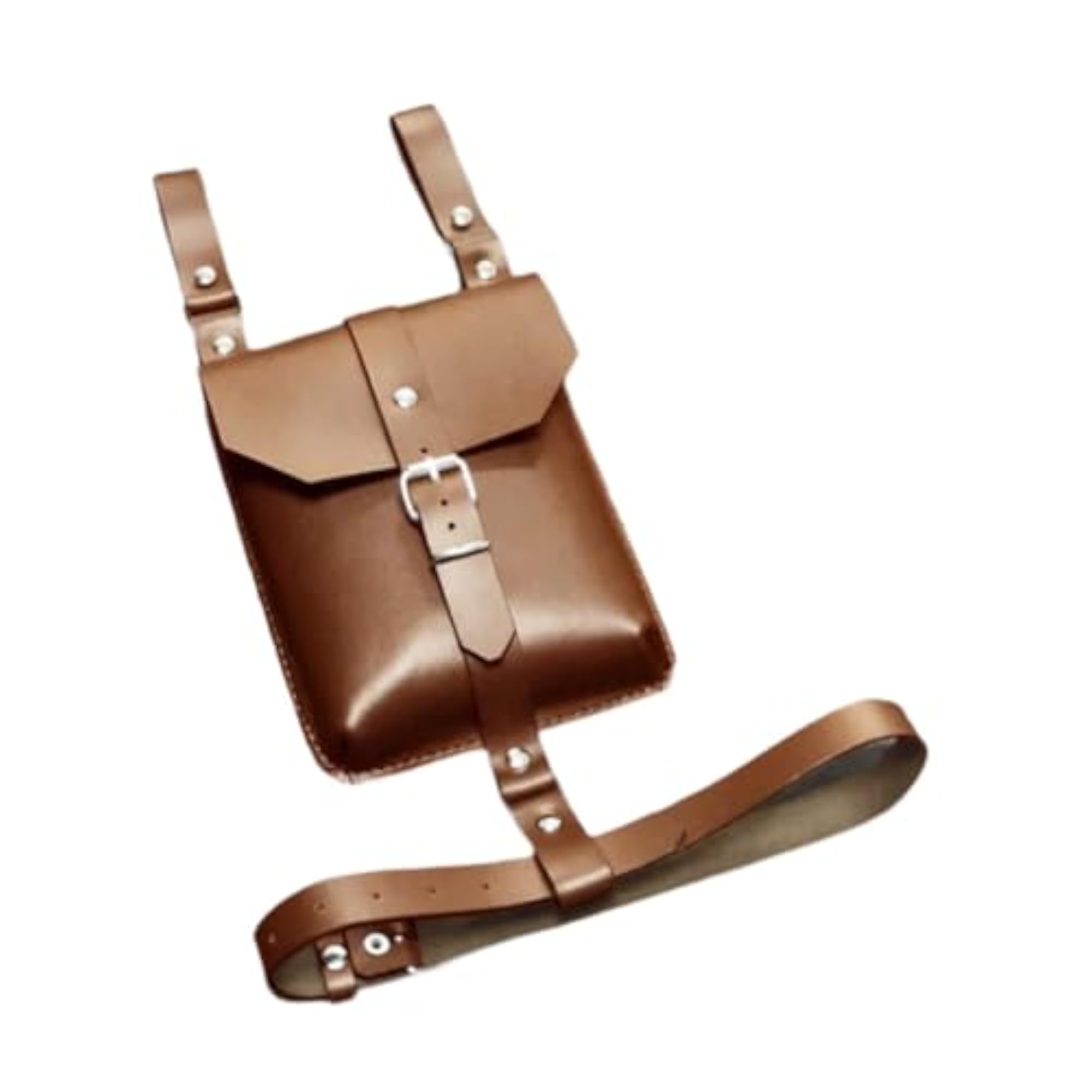 Versatile Brown PU Medieval Belt Pouch for Costumes