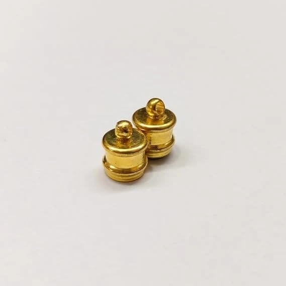 Image of Beadsnfashion 10 Pcs Tube Magnetic Clasp - 18x6mm, Golden Finish | Premium Magnetic Clasp for Jewellery Making, Bracelets & Necklaces | Essential Jewelry Findings Kit