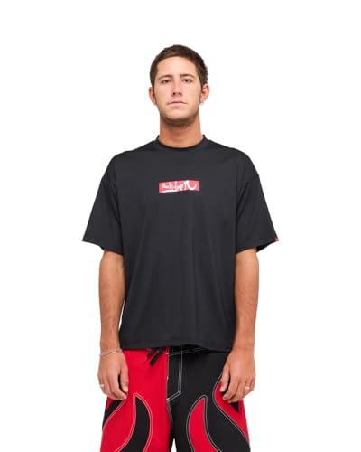 T-shirt de surf anti-UV Quiksilver noir protégeant efficacement la peau contre le soleil