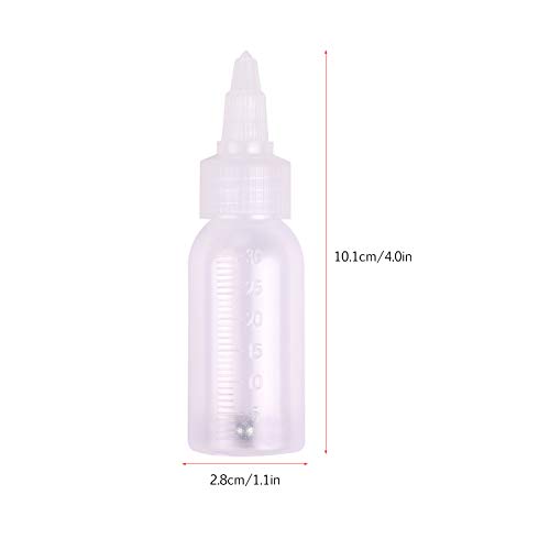 Entweg Paint bottles, Box of 10-Each 1.2-Ounce(35cc) Airbrush Bottles Paint Storage Bottles PP Jar and Cover with Scale Line Leak-proof for Dual-Action Siphon Feed Air Brush Airbrushing Accessories