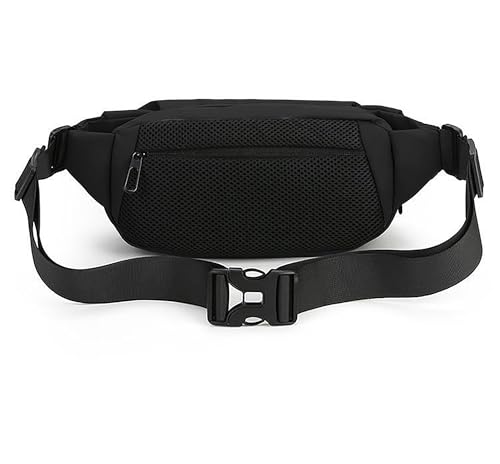 Image of Wildhorn Men's Crossbody Sling Bag | Compact Waist & Chest Bag | Water-Resistant Travel Fanny Pack with Adjustable Strap for Daily Use, Hiking & Outdoor Adventures (Black)