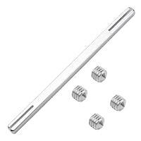 Vierkantstift 8mm x150mm für Türklinke, Drückerstift Eisen-Vierkantstift 8mm für Drückergarnituren und Türgriffe, Drücker-Vierkant aus Gehärteten Stahl für Türschloss Innentür, mit 4 Stk. M6 Schraube