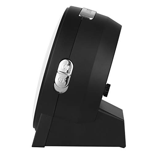 Tinload 4" Silent Analog Alarm Clock Non Ticking, Gentle Wake, Beep Sounds, Increasing Volume, Battery Operated Snooze And Light Functions, Easy Set (Black) #TOP2