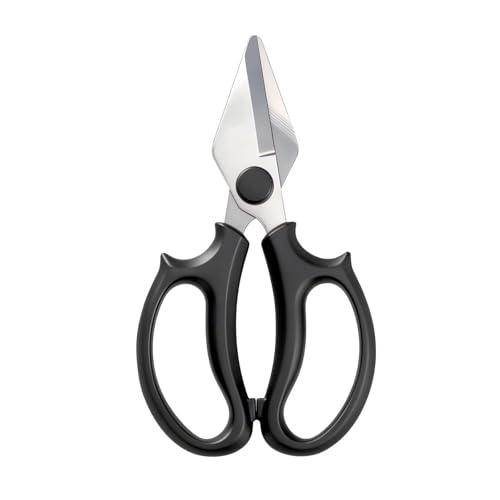 Flora Shears Strong Flower Scissors Thickened Stainless Plant Shears Branches and Leaves Strong Pruner for Flowers Flower Cutting Scissors - Black