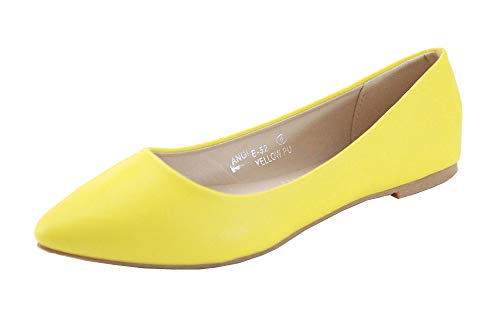 Bella Marie Angie-53 Women's Classic Pointy Toe Ballet Slip On Flats Shoes