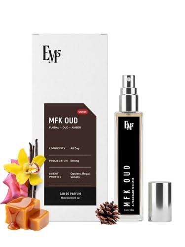 Image of EM5 MFK Oud Unisex Perfume | Warm Spicy Oud Aromatic | Eau De Parfum Spray For Men & Women | Luxury Gift For Him /Her | 15 ml